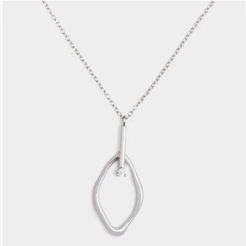 SiiZu 925 Sterling Silver ANNIE NECKLACE With Cubic Zirconia